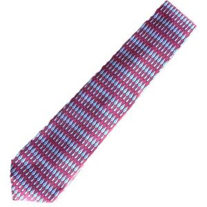 Gucci Red Tie with Grey Geometric Motif